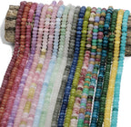Songxi 5x8mm Natural Green Jadeite Stone Rondelle Beads, Gemstone - Image 7