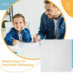 Pushglossy 60 Pcs Foam Printing Plates White Foam Sheets Craft Foam Sheet White - Image 5