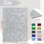 Glitter Acrylic Sheets 12x8 1/8in Thick Silver 2 Pack | 3mm Cast Sparkly Acrylic - Image 2