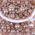 2000PCS AB Color Imitation Half Round Pearls Bead Loose Beads Gems, Mixed Sizes by UYTRDVG