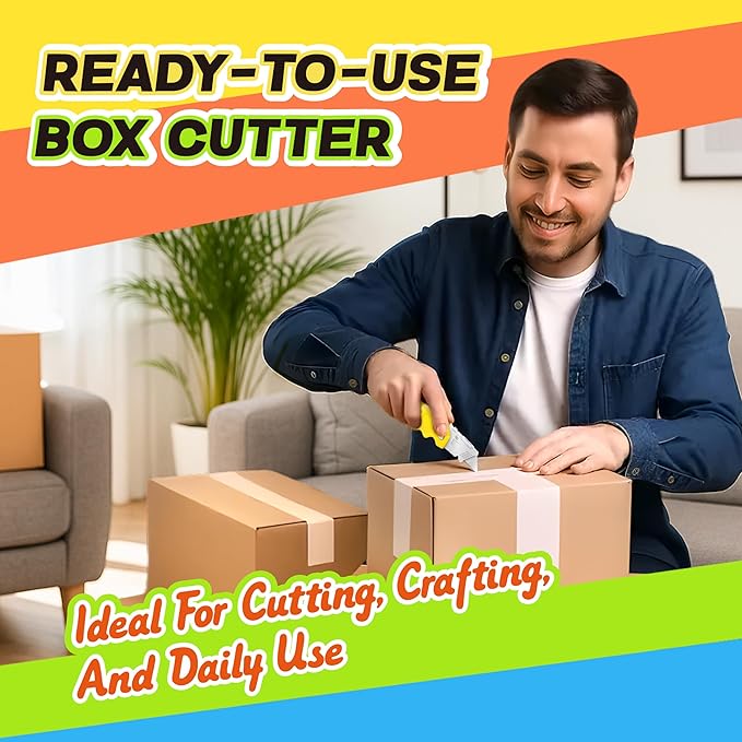 JETMORE Folding Utility Knife, 12 Pack Heavy Duty Box Cutter - Image 3