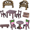 Fairy Garden Accessories Miniature Table and Chairs Set Micro Landscape by PIVNASY