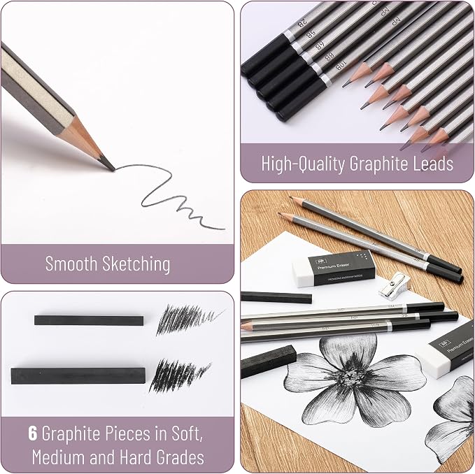 Mr. Pen- Drawing Sketching Pencil Set, Graphite Pencils | Graphite Sticks - Image 5