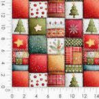 Christmas Patchwork Cotton Fabric Panel – 6 Designs + Bonus Patchwork Sheet - Image 8