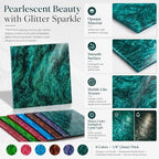 TOEPODO Pearlescent Marble Acrylic Sheets 1/8" Glitter Cast Opaque Plexiglass - Image 4