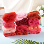 FASHEWELRY 1.94 oz Red Wool Roving - Image 5