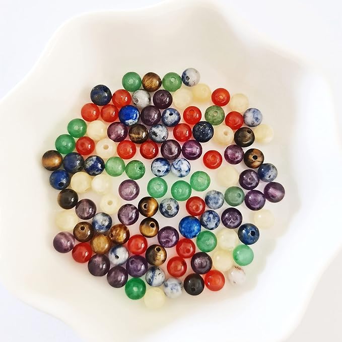 350pcs 4mm 7 Chakra Natural Stone Beads Crystal Bracelet Jewelry Making Kit | - Image 5