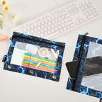 Dark Blue Electric Lightning Pencil Pouch - Image 5