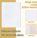59 * 39 Inch White Cross Stitch Fabric - Image 2