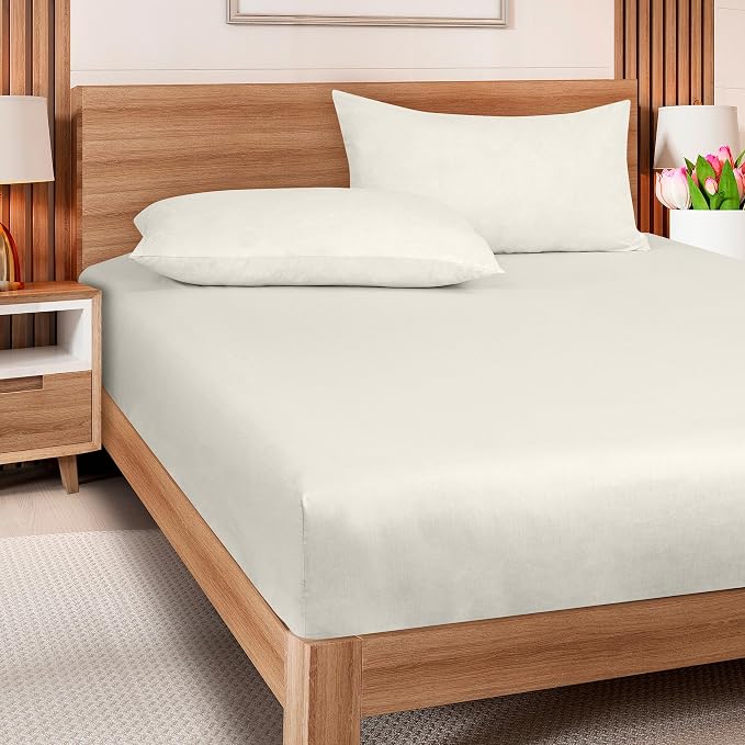 ROYALE LINENS 300 Thread Count 100% Long Staple Combed Cotton Fitted Sheet King - Image 8