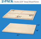 Falling in Art 2 Pack 18x24 Unfinished Birch Wood Panels Kit - Image 2
