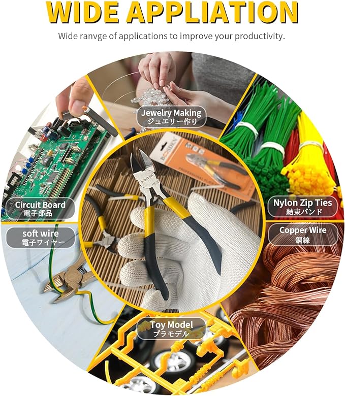 BOOSDEN 5" Wire Cutters, 5 Pack, Precision Cutting Pliers, Ultra Sharp Wire - Image 4