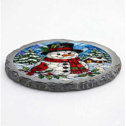 Magnolia Garden 10-Inch Christmas Snowman Stepping Stone - Image 3