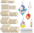 HAPY SHOP 300 Pieces Unfinished Wooden Earrings by HAPY+SHOP