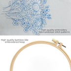 Herdiese Embroidery Kit for Beginners & Adults, Pre-Printed Fabrics, 9 Needles - Image 5