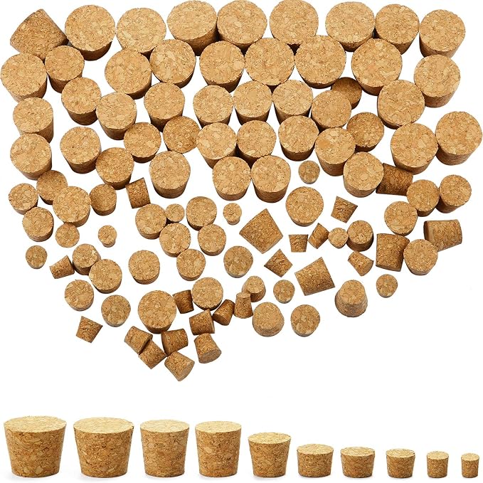 Jetec 100 Pack Assorted Cork Stoppers by Jetec
