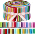 Kingdder 70 Pcs Solid Color Jelly Fabric Quilting Strips, 2.55 Inch Precut by Kingdder