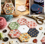 130 PCS 2" White Hexagon Piecing Paper Templates, Quilting Templates Accessories - Image 5