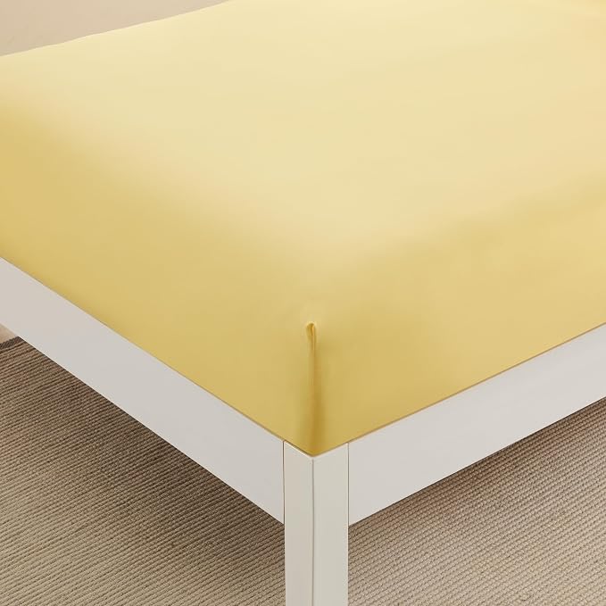 Twin Fitted Sheet Only with Full Elastic & Built in Corner Sheet Straps to - Image 3