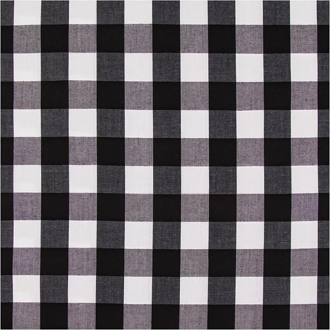 Hobby Lobby Black & White Gingham Fabric, 2 Yards | Precut Fabric by HobbyLobby