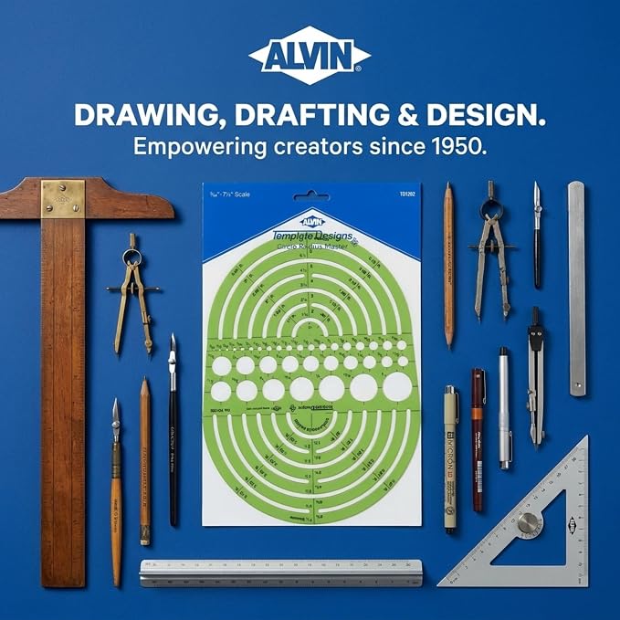 ALVIN Circle Radius Master Template TD1202, Template - Image 9