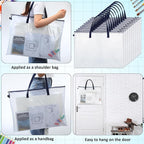 10 Pcs Art Portfolio Bags, 19 x 25 Inch Clear Poster Storage Bags - Image 4
