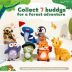 OEHPICC Needle Felting Starter Kit, 7 Cute Buddy Wool Felting Kit, Animal Felt - Image 5