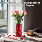 1LB Red Glass Marbles, Transparent and Smooth Flat Glass Beads - Image 2