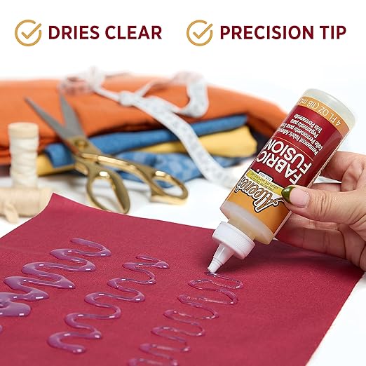 Aleene's Fabric Fusion Glue 4 oz, Permanent and Washable Adhesive, No-Sew - Image 4