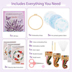 Uniartfy 3 Pack Bee Flower Embroidery Kits - Image 2