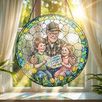 Personalized Family Stained Glass Sun Catcher, Custom Family Photo Window - Image 2
