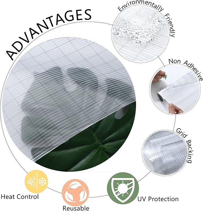 VELIMAX Reeded Glass Window Film, Window Privacy Film, Frosted Window Vinyl - Image 7