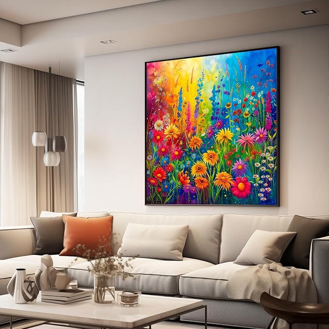 Bgraamiens Rainbow Flowers Garden 1000 Piece Puzzle - Image 3