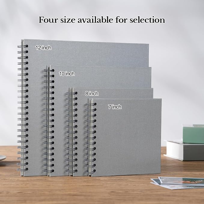 potricher 12 x 12 Inch DIY Scrapbook Album 40 Pages Hardcover Kraft Paper Scrap - Image 6
