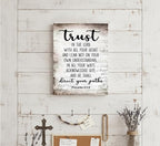 YOXORDQ Proverbs 3:5-6 Bible Verse Wall Art-Canvas Wrapping 12x16in | Trust in - Image 7