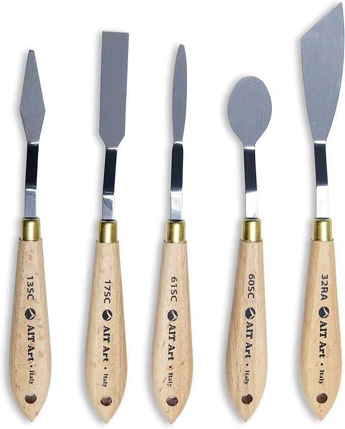 AIT Art Select Painting Knives, Made in Italy, Carbon Steel Blades - Image 3