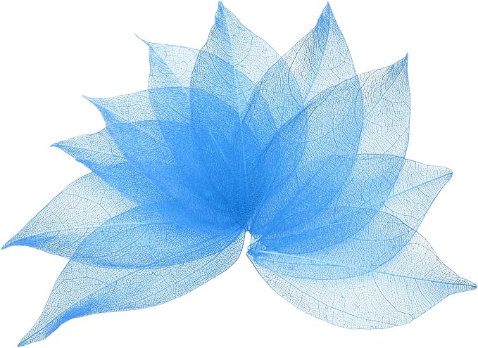 uxcell 100 Pcs Cyan Skeleton Leaves by uxcell