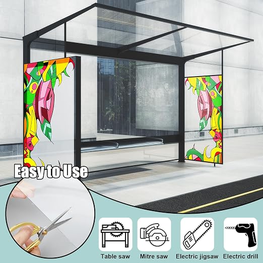 Beeveer Polycarbonate Clear Plastic Sheet 1 Pcs 12" x 96" Flexible Sheet Panels - Image 6