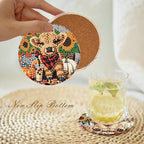 Axquilon 8 Pcs Highland Cow Diamond Art Coasters Kit - Image 4
