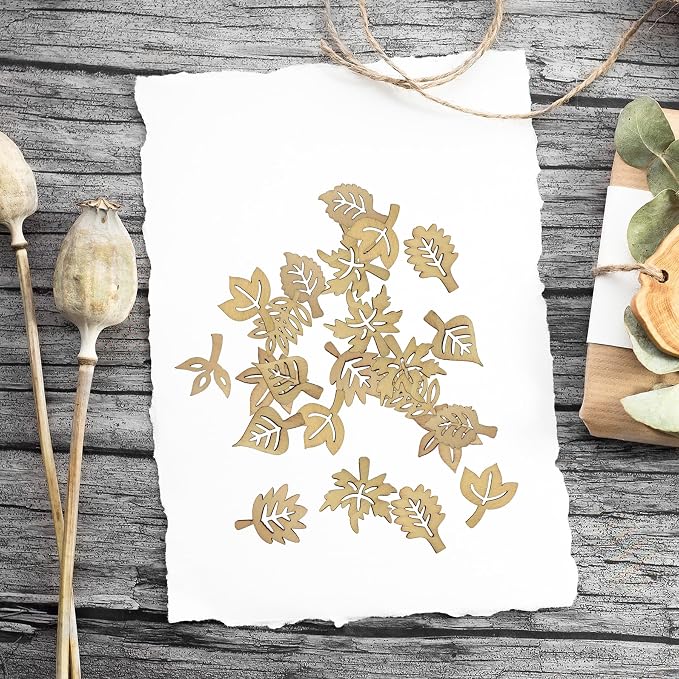 DIYOMR 200Pcs Hollow Wood Pieces Unfinished Wooden Vintage Embellishments - Image 4