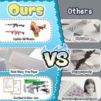 2 Themes in 1, 3D Model Paper Airplane Kits, DIY Origami Kit - Image 6