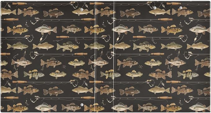 Fish Man Round Ring Binders 1.5 Inch Man I Love Fishing 3 Ring Clipboard Binder - Image 2