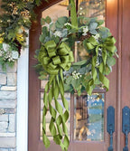 HUIHUANG Olive Green Wired Ribbon 2.5 inch Green Satin Wire Ribbon - Image 5