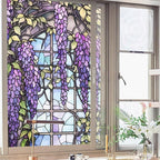 Wisteria Stained Glass Window Frosted Film, Thickened Static Cling Window Cling - Image 3