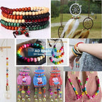 AD Beads Wood Spacer Loose Wooden Craft Beads Big Hole Beads Assorted - Image 5
