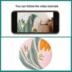 Punch Needle Coasters kit, 6-piece Flower Pattern Set - Image 2