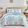 Joyreap 2 Pieces Floral Patchwork Quilt Set Twin, Soft n Cozy Microfiber Quilt by Joyreap