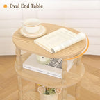 MaxSmeo End Table, Small Oval Side Table - Image 6