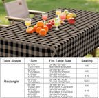 Smiry Rectangle Table Cloth, Waterproof Vinyl Tablecloths - Image 7