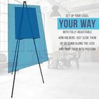 U.S. Art Supply 63" High Heavy Duty Steel Easy Folding Display Easel - Image 5
